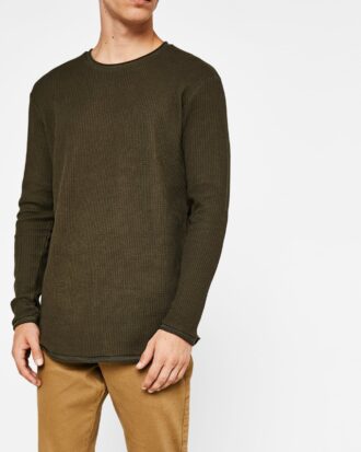 Micro Waffle Knit Sweater